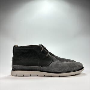 UGG Freamon Dark Gray Leather Waterproof Chukka Lace Up Boot 1094358 Mens Sz 9.5